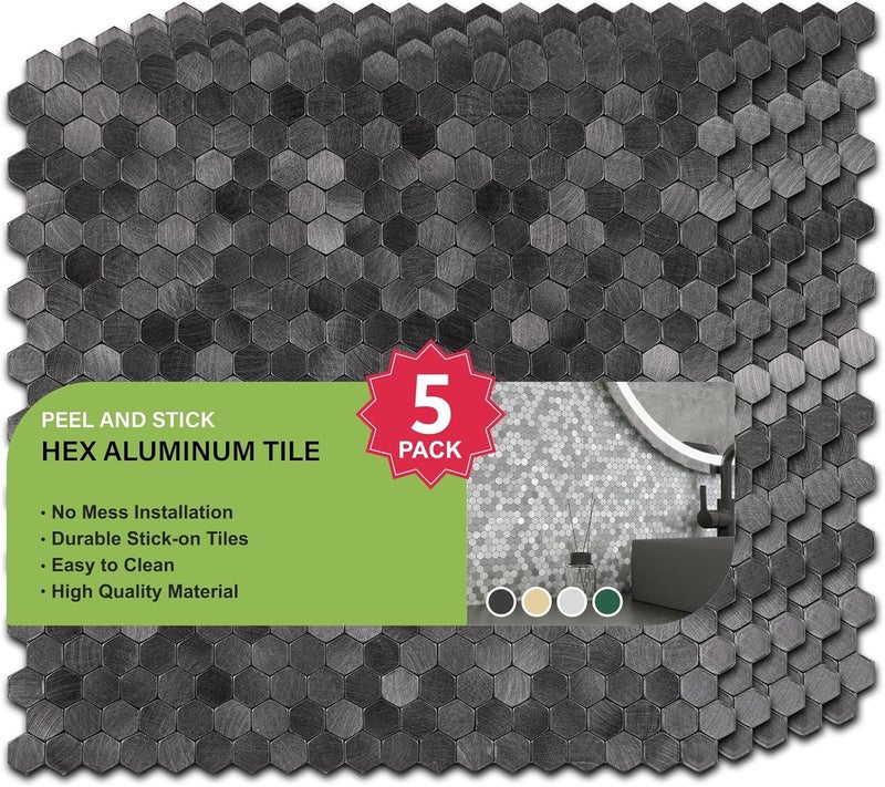 SELECT LIGHTING Select Metal Hexagon Peel and Stick Tiles w/10 Edges - Image 4